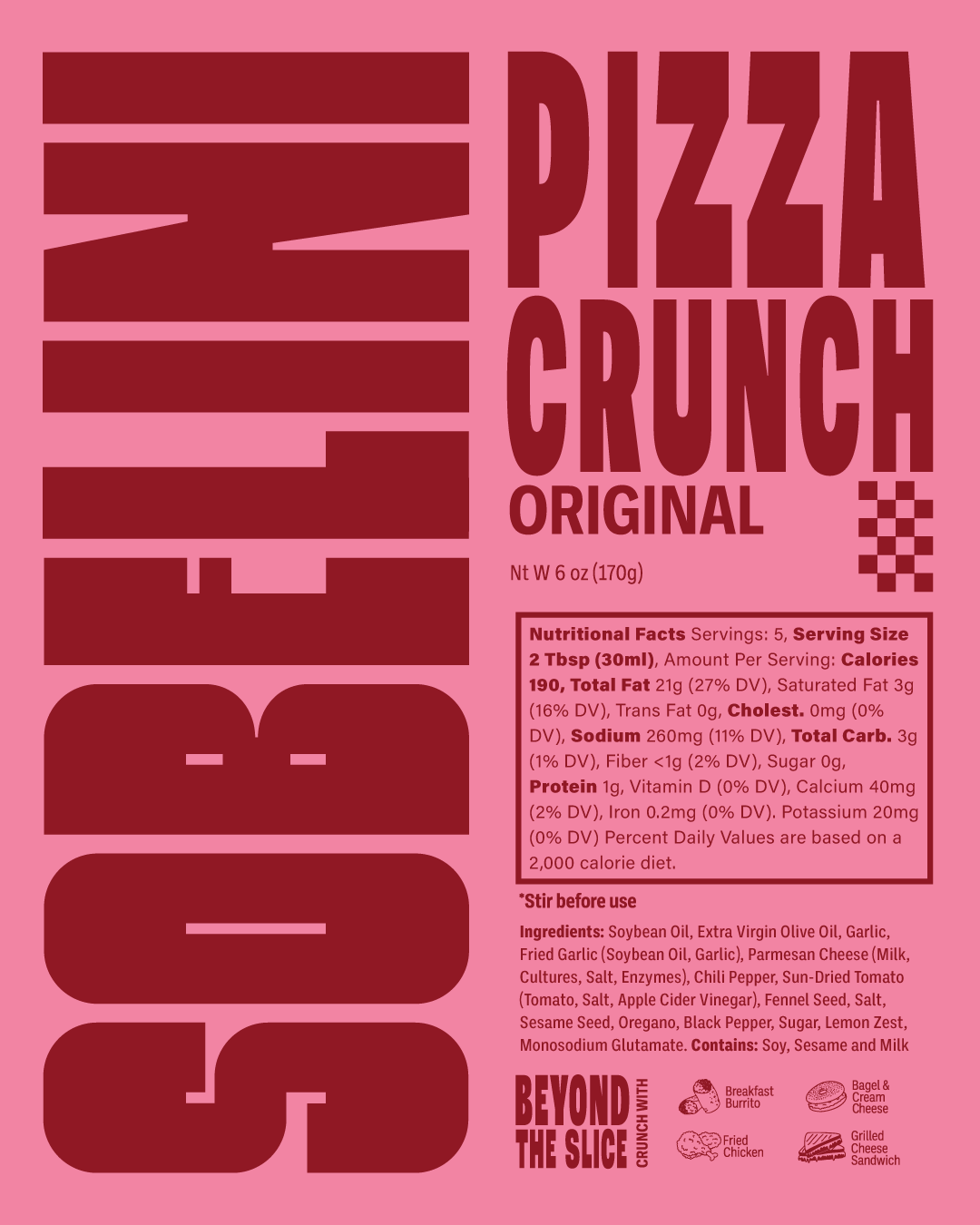 Sobelini Pizza Crunch, Original 6oz